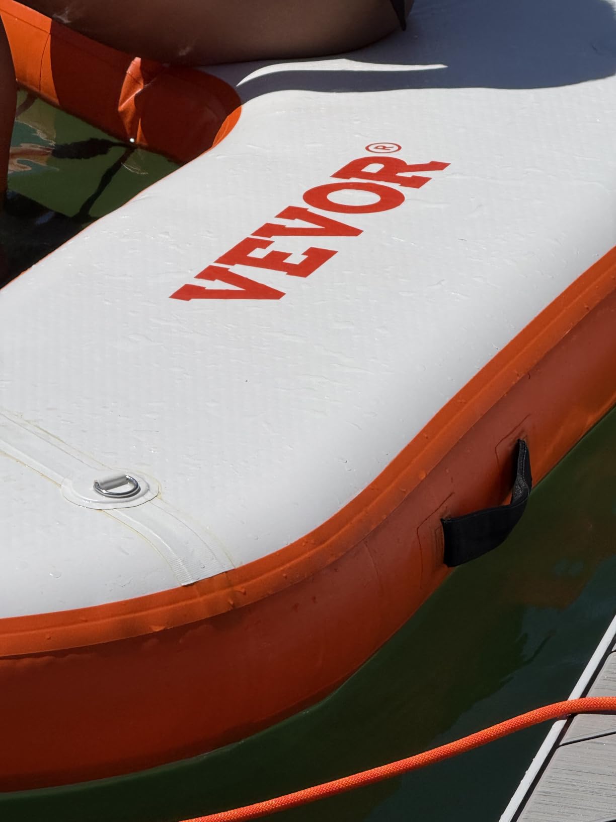 VEVOR Inflatable Floating Dock, Inflatable Dock Platform, Non-Slip Water Air Mat with Portable Carrying Bag and Detachable Ladder, Floating Water Platform Island Raft for Pool Beach Ocean customer photo 1