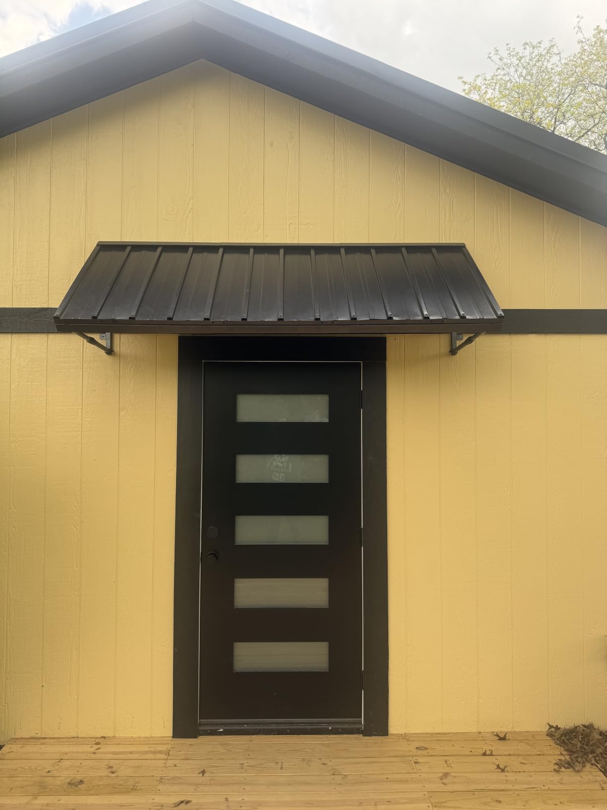 Kozyard Adjustable Door Window Awning - 4-Level Tilt, Aluminum Frame | 82