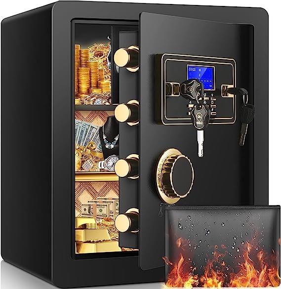 7.5 Cub Drop Safe for Business, Depository Safe with Quick Place Drop Slot | Deposit Safe with Drawer, Digital Keypad, Spare Key, Alarm, Heavy-duty Cash Drop Safes for Commercial Bussiness Retail Office customer photo 1