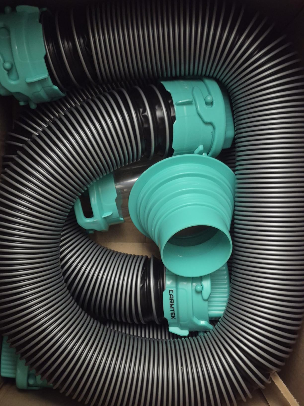 CARMTEK RV Sewer Hose Kit, 20 Ft, with Smart Adapter, Clear Elbow and Caps | Premium Camper RV Sewer Hose Kit customer photo 2