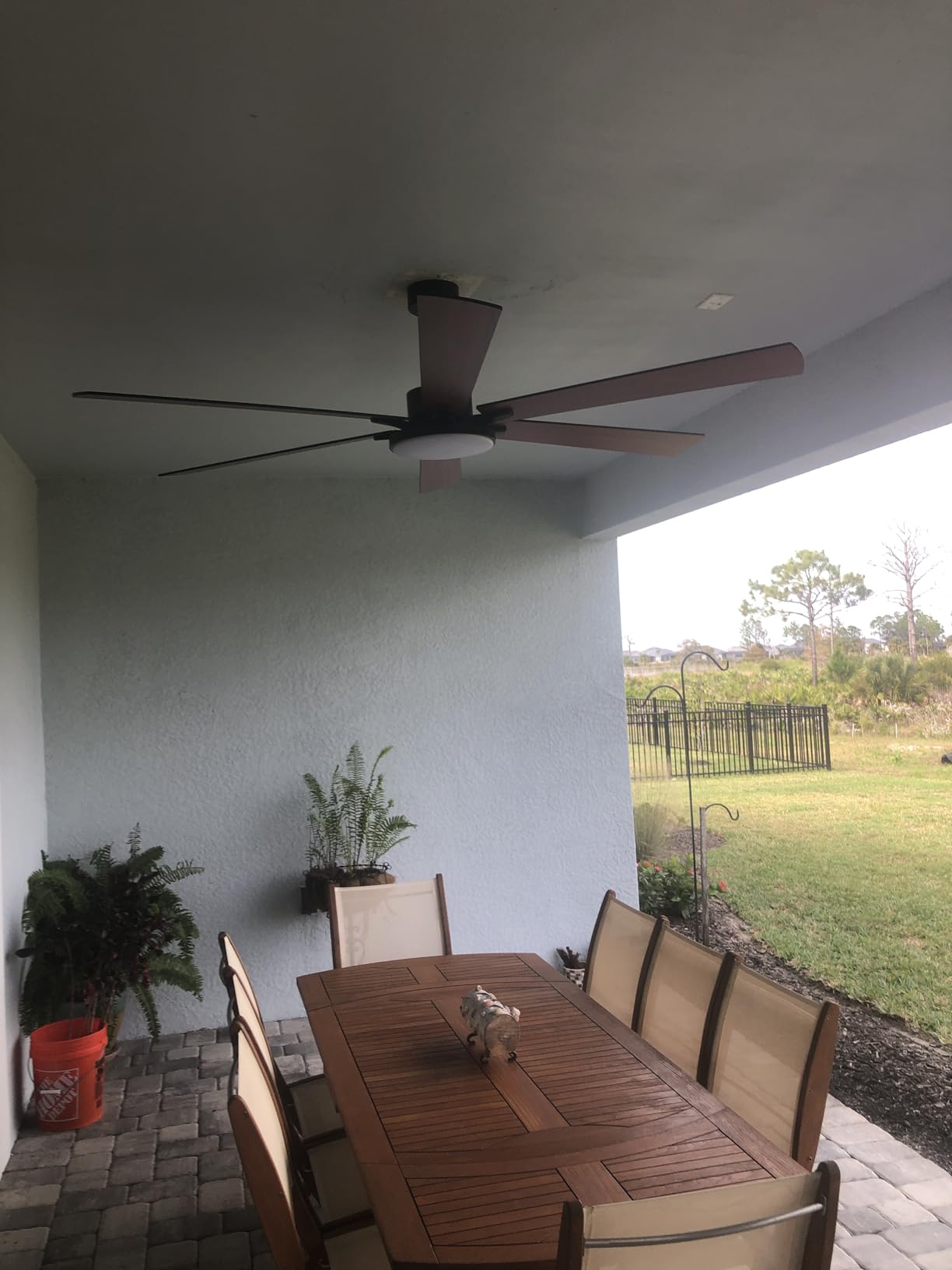 Smart Ceiling Fans with Lights Remote - 20'' WiFi Alexa Flush Mount Low Profile Modern Ceiling Fans for Bedroom - Stepless Color Temperature and 6 Speeds - Black customer photo 1