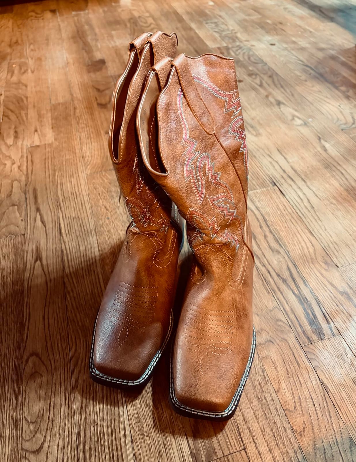 SheSole Extra Wide Calf Cowboy Boots for Women with Side Zipper & Hidden Elastic customer photo 2