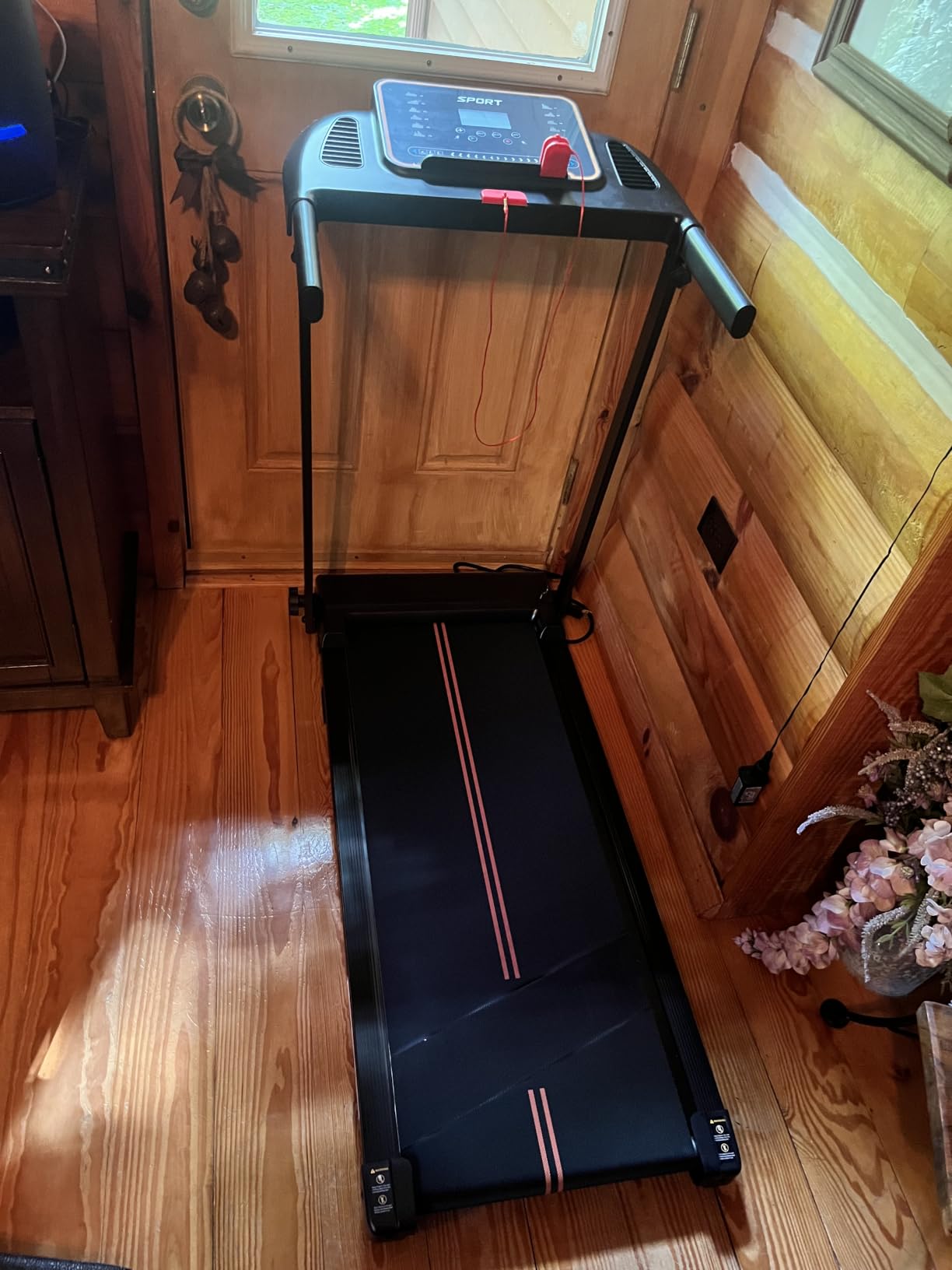 Treadmills for Home Walking Pad - Foldable Treadmill Under Desk with Handle Bar 0.6-6.2 MPH Portable Folding Pads Compact Running Machine Quiet Lightweight customer photo 2