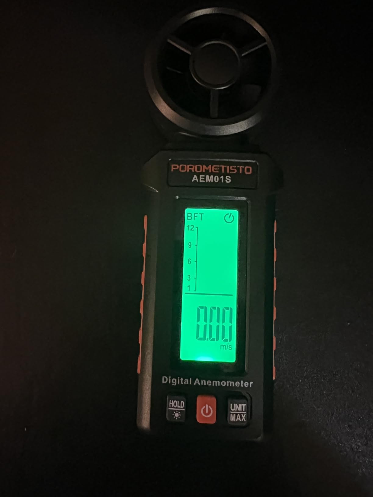 AEM01S Anemometer, POROMETISTO, 3-Color Alarm and Green Backlit Wind Meter, Non-Slip Housing Design, Compact and Portable, Handheld Wind Speed Meter Ideal for HVAC Tools, Outdoor Sports, Sailing customer photo 1