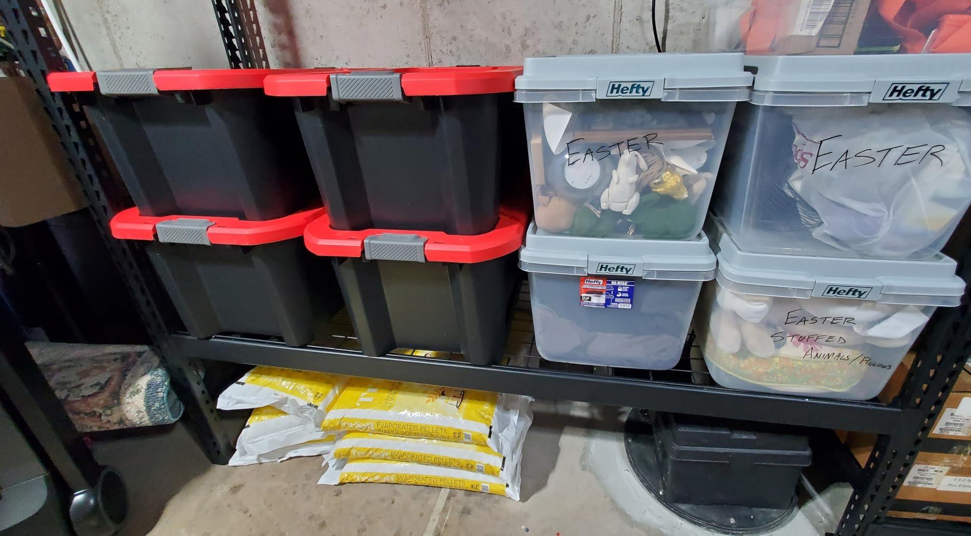 CRAFTSMAN 20-Gallon Heavy Duty Plastic Storage Bins with Lids, 4 Pack | 20-gal stackable storage totes with dual latching lids, Weather-resistant customer photo 2