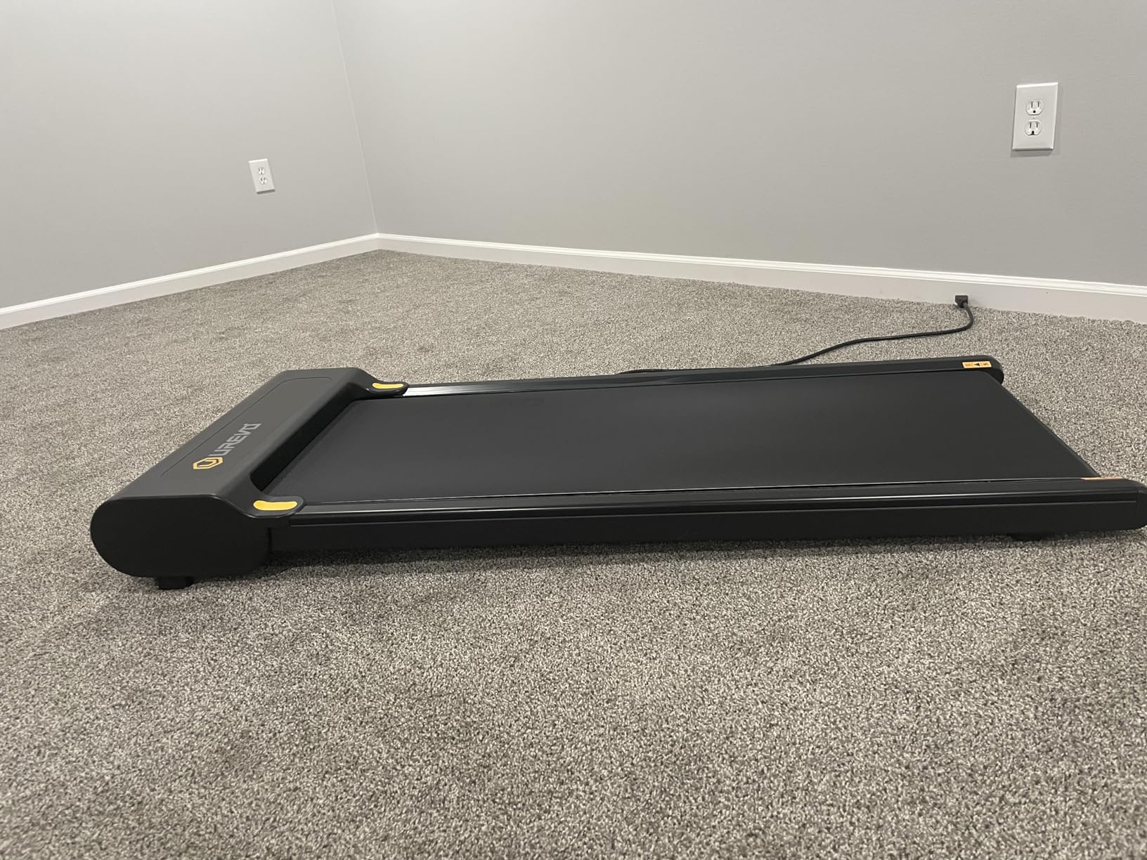 Smart Walking Pad, Standing Desk Treadmill with Double Shock Absorption, Quiet Operation, Workout APP with Track Insights and MIIT Mode, Plug and Play, Remote or APP Control for Home Office customer photo 1