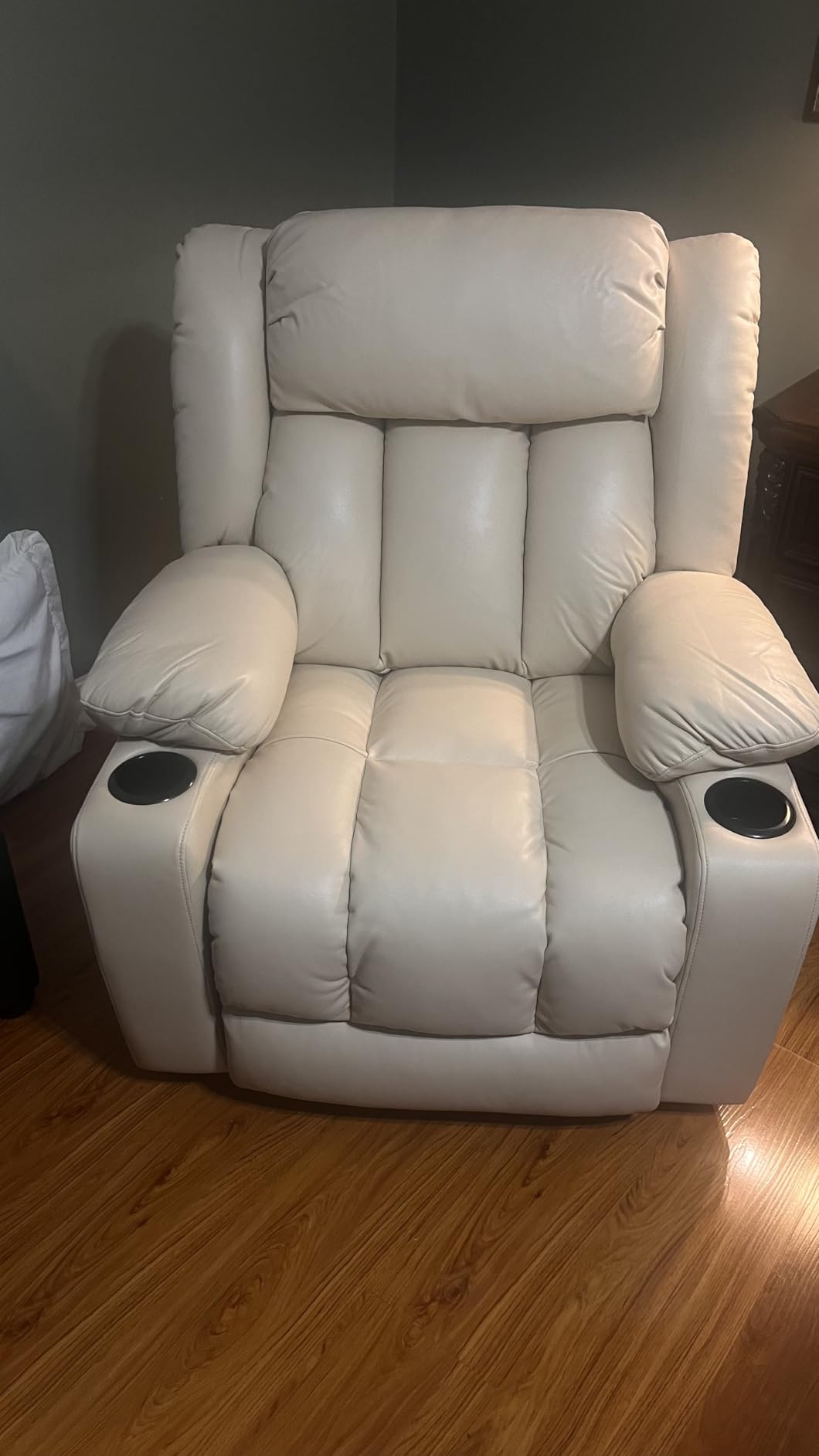 Power Lift Recliner Chair for Elderly, Leather (Ochre) | Electric Recliner for Adults, lift Chair, Massage & Heat, Cup Holders, Remote Control, Side Pockets, USB Ports, FSC Certified customer photo 2