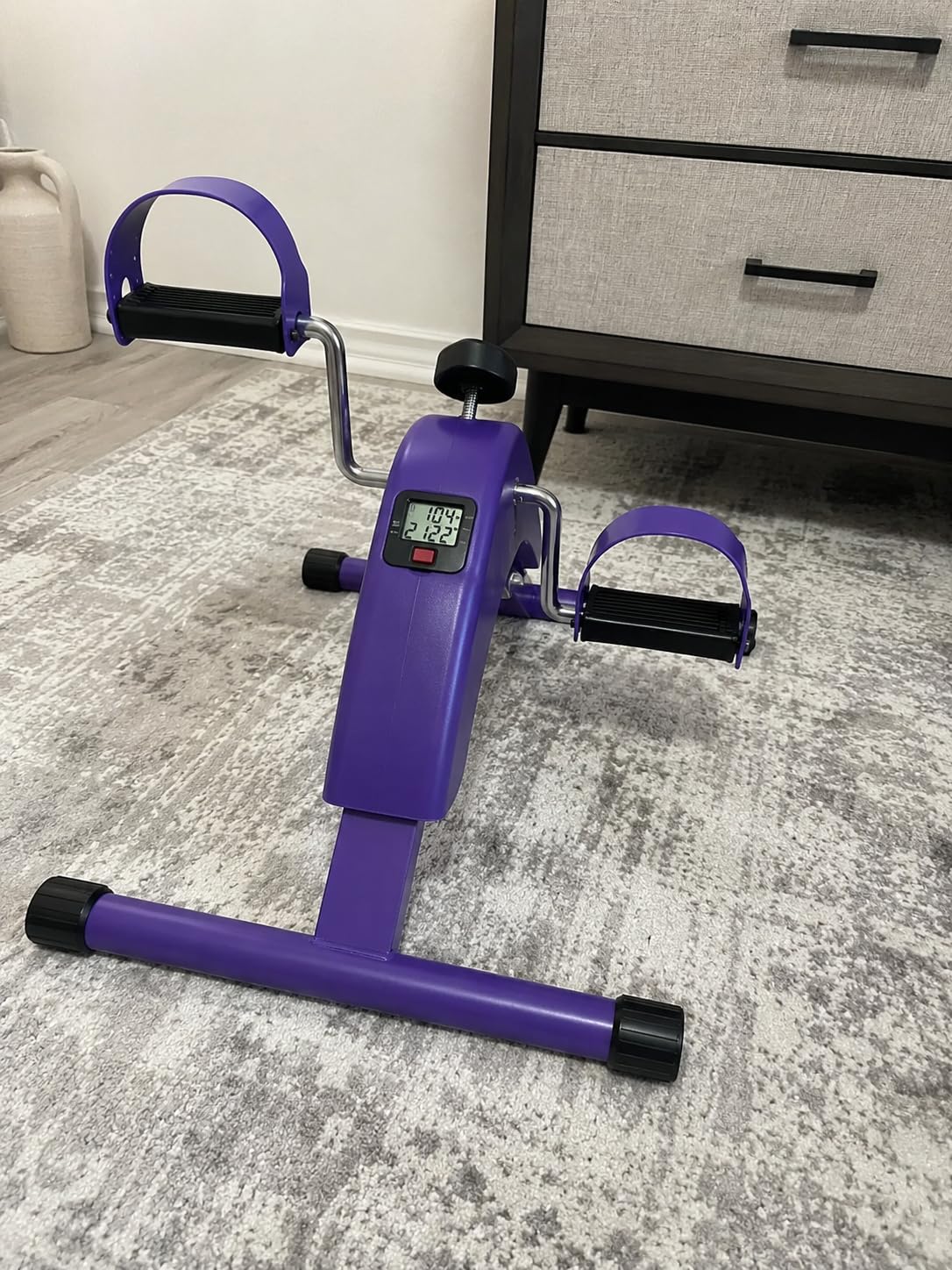 Under Desk Bike Pedal Exerciser for Arms and Legs | Foldable Mini Exercise Bike with LCD Display for Home and Office customer photo 1