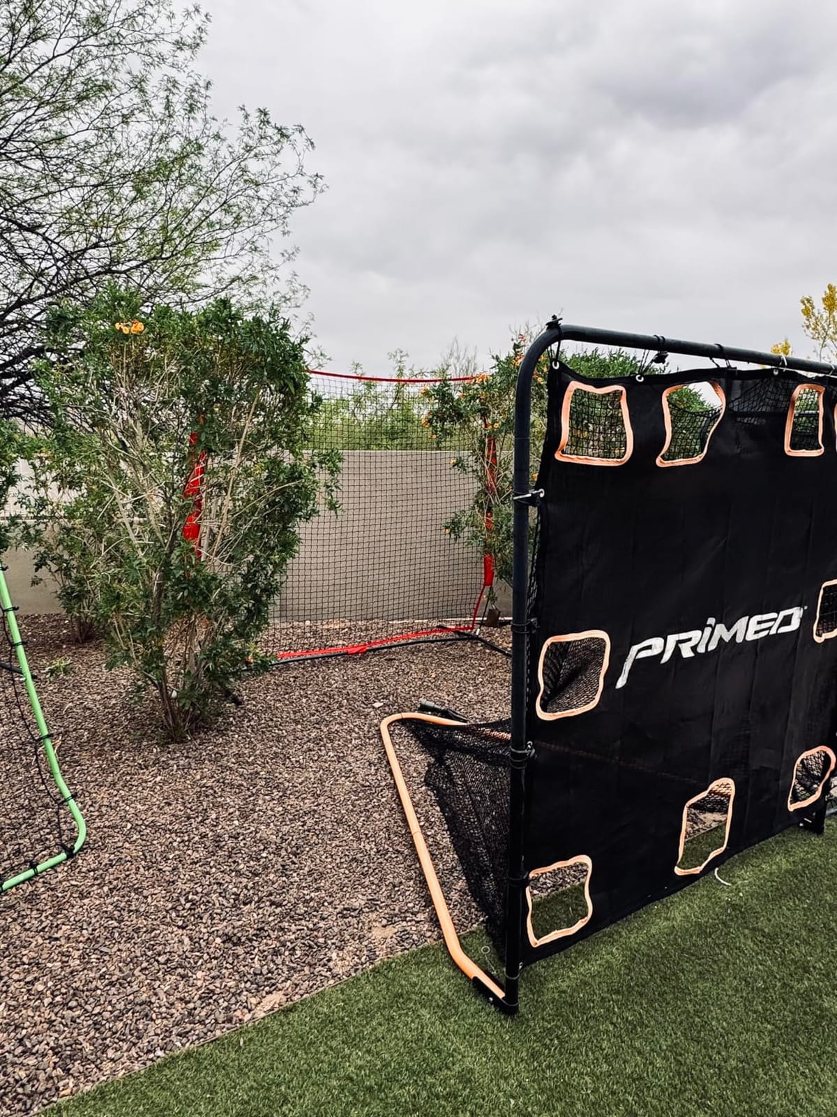 7x7ft / 10x16ft / 10x20ft Portable Sport Net with Handbag and 12 Ground Nails. Stable Backstop Net for Softball, Lacrosse, Soccer, Baseball. Ball Stop Equipment for Backyard Garden Training customer photo 1