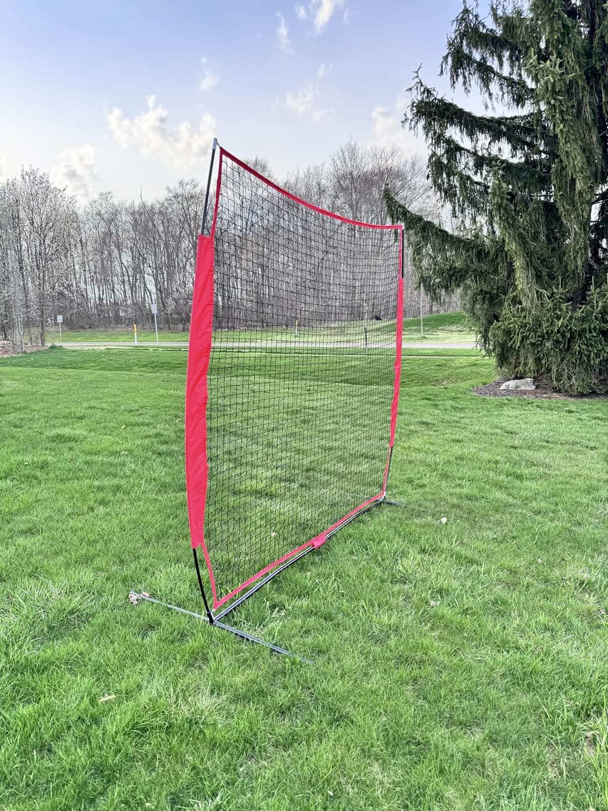 7x7ft / 10x16ft / 10x20ft Portable Sport Net with Handbag and 12 Ground Nails. Stable Backstop Net for Softball, Lacrosse, Soccer, Baseball. Ball Stop Equipment for Backyard Garden Training customer photo 2