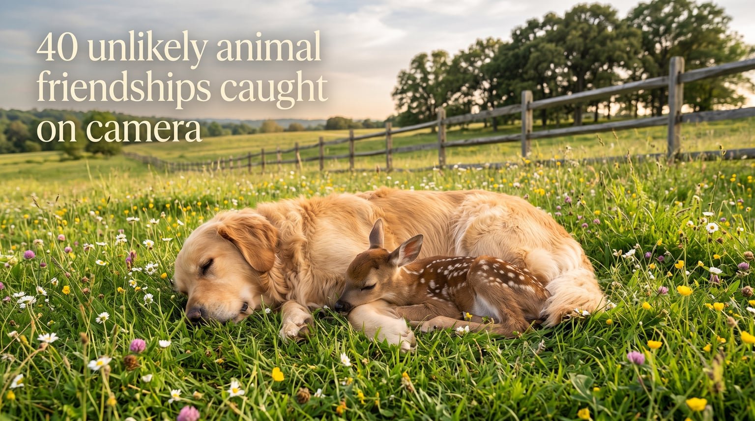 40 unlikely animal friendships caught on camera