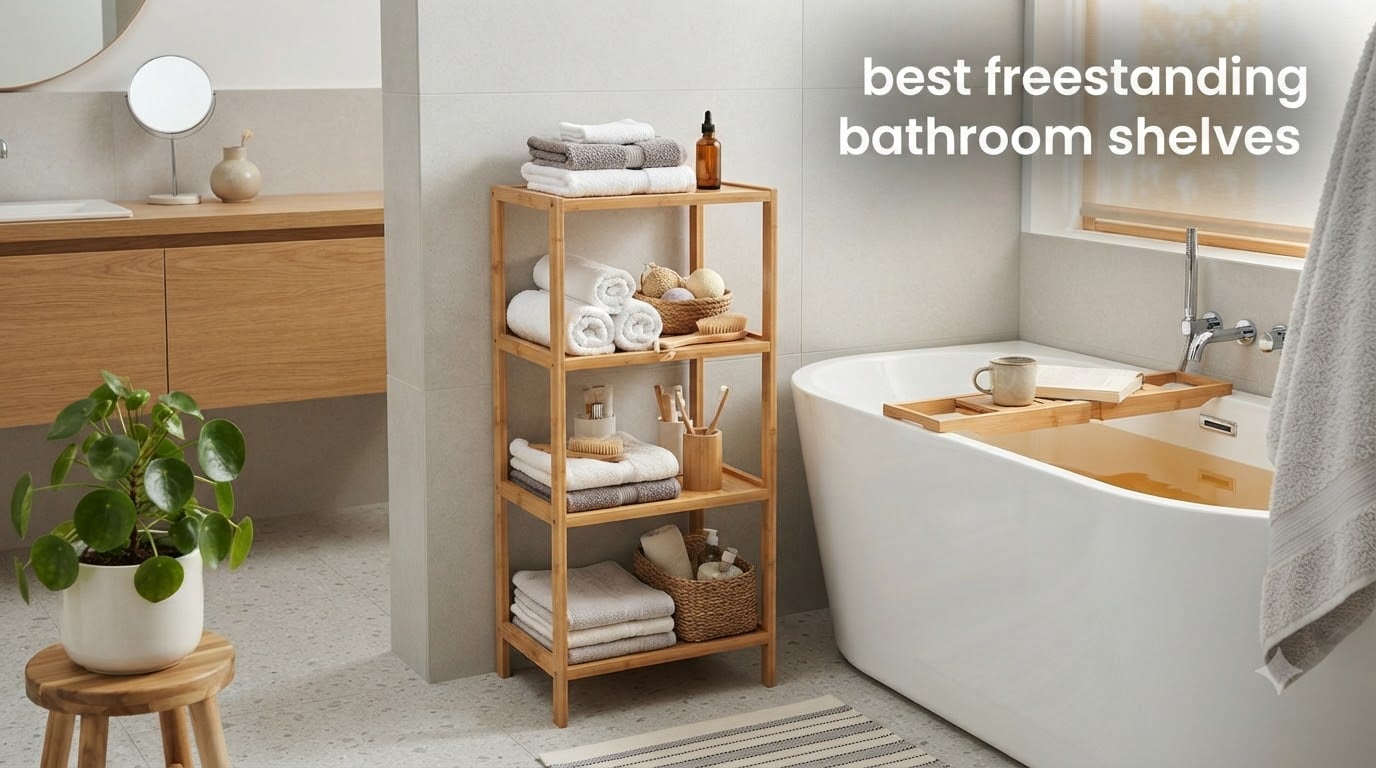 best freestanding bathroom shelves