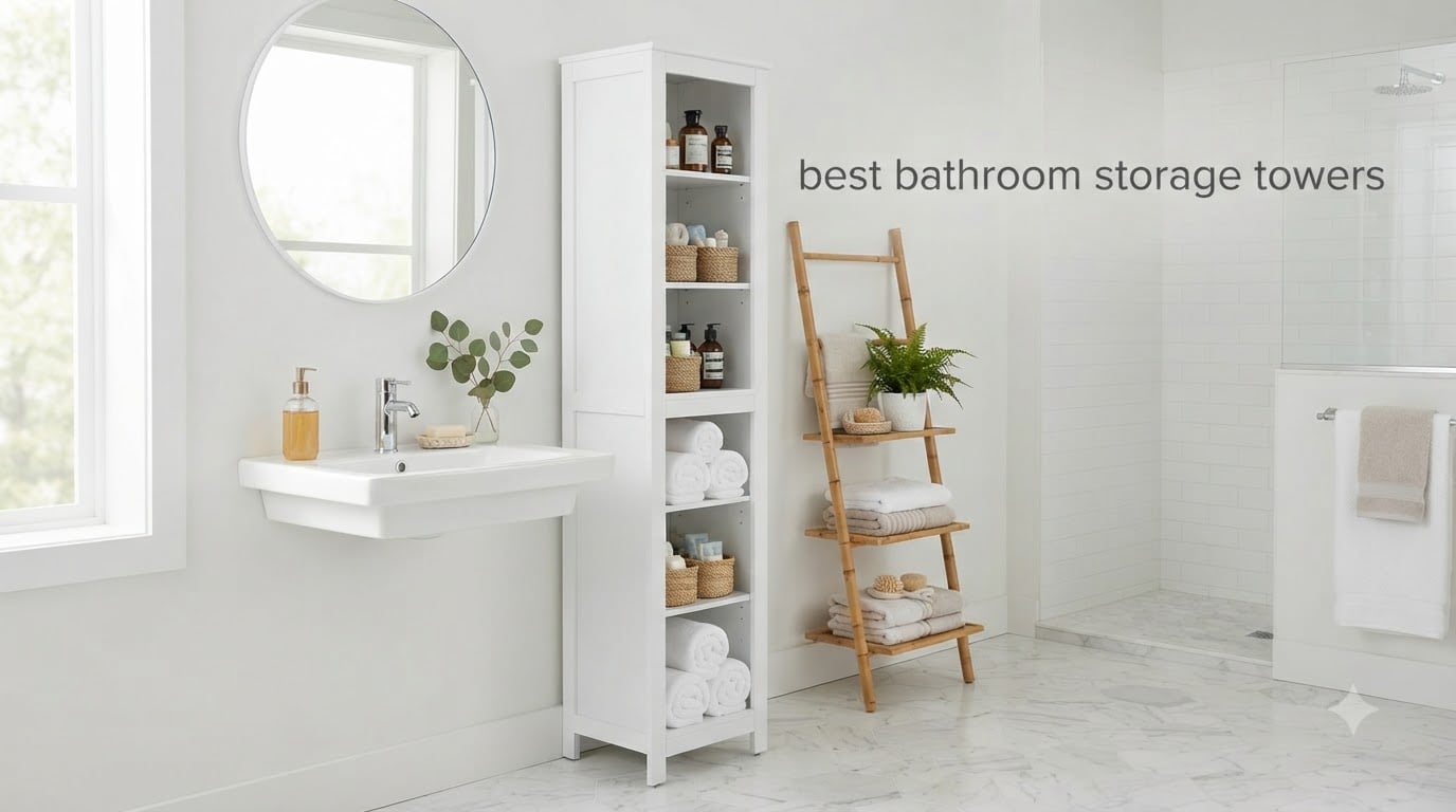 best bathroom storage towers