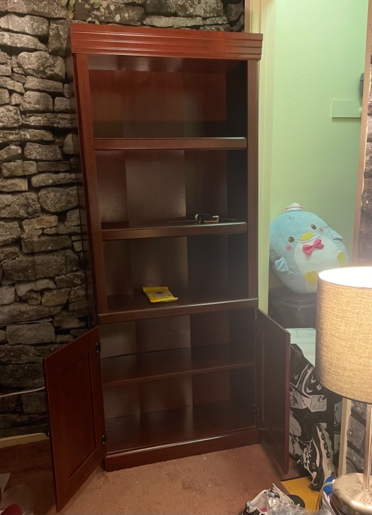 Sauder Heritage Hill Library With Doors/ Book shelf, Classic Cherry finish customer photo 2