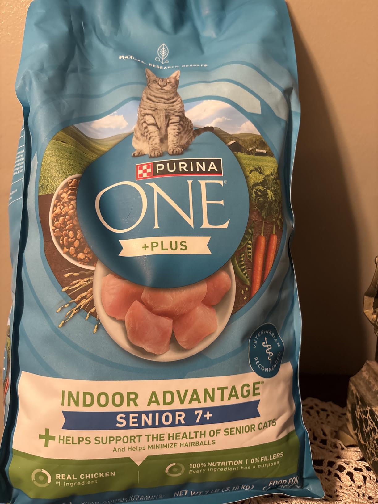 Purina ONE Indoor Advantage Senior Dry Cat Food, High Protein, 3.5 lb Bag customer photo 1