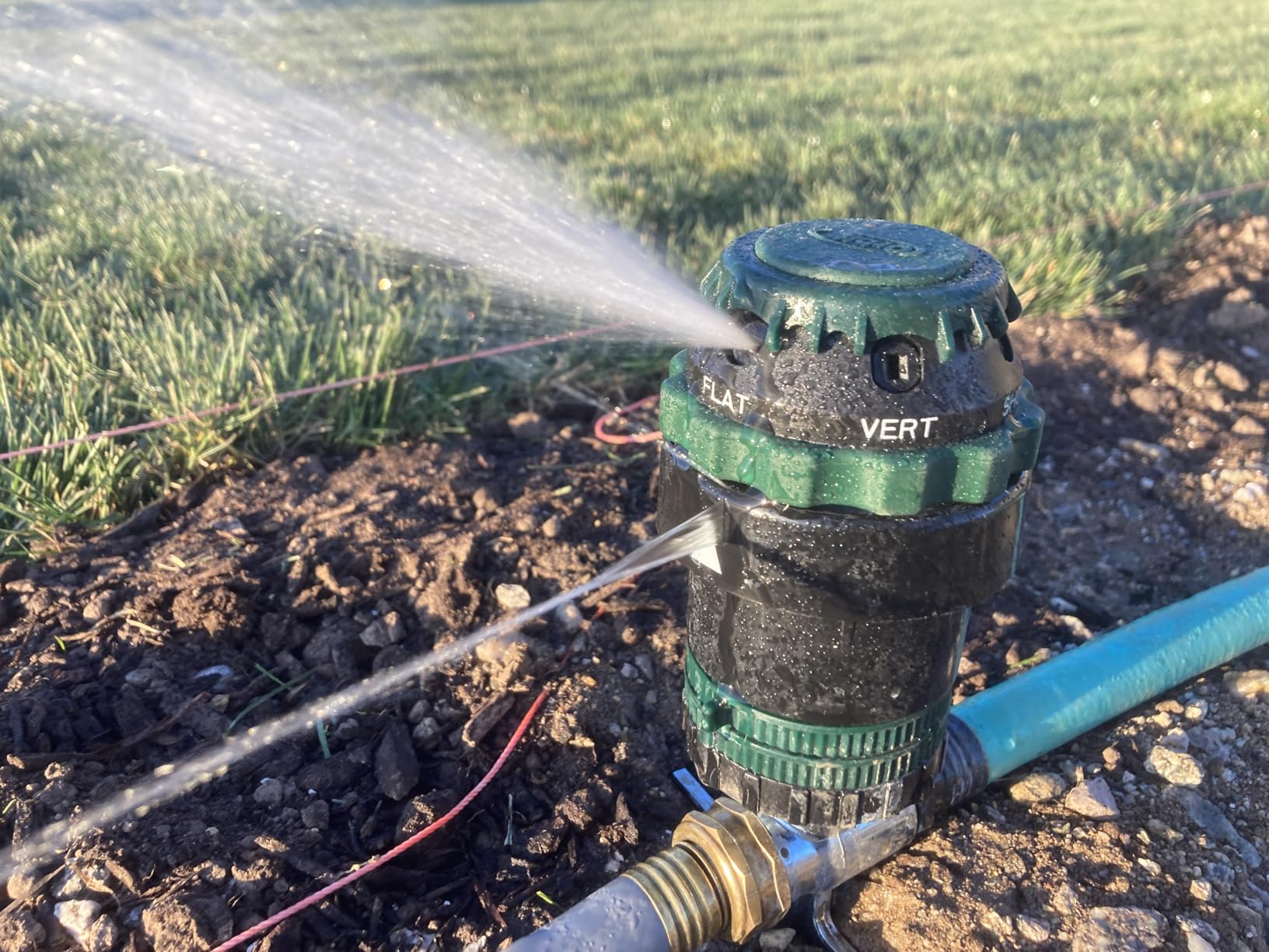 Orbit H2O-Six Gear-Drive Sprinkler on Metal T-Spike - Customizable Lawn Watering Coverage - Multi-Pattern Rotating Head with Adjustable Spray Range - Durable Outdoor Yard Irrigation Sprinkler - 58573 customer photo 2