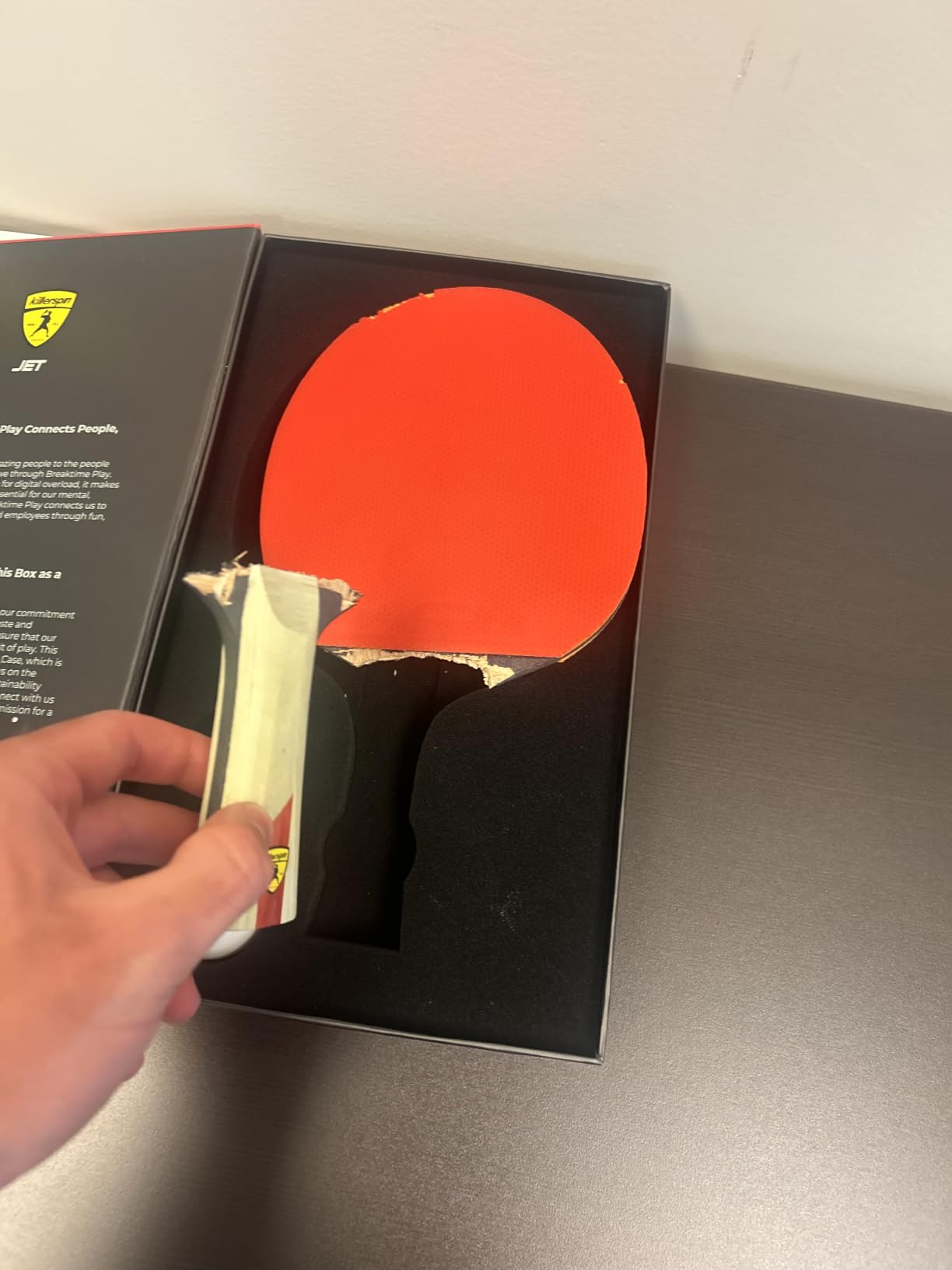 Killerspin Jet 600 Spin N2 Ping Pong Racket – Advanced Table Tennis Racket, 5 Layer Wood Blade, Nitrx-4Z Rubbers, Flared Handle customer photo 2