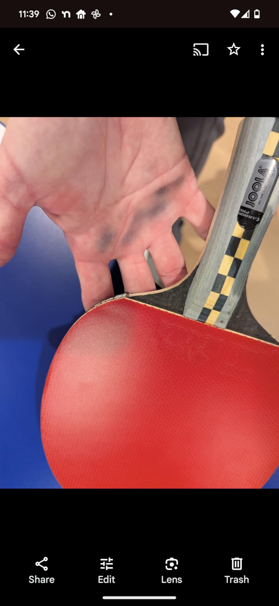 JOOLA Carbon Pro Professional Ping Pong Paddle - Racket with Carbonwood Technology & Red/Black JOOLA 4 You Rubber - Table Tennis Racket Designed for Speed customer photo 1