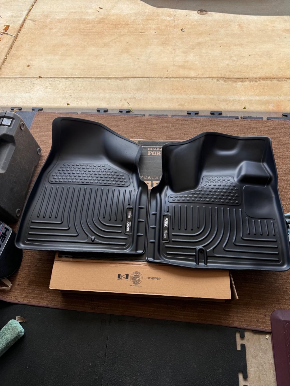 Husky Liners Weatherbeater Floor Mats | Fits 2008-2016 Chrysler Town & Country w/Stow & Swivel-N-Go, 2008-2020 Dodge Grand Caravan w/Stow & Swivel-N-Go | Front Row, 2-pc Black - 18091 customer photo 2