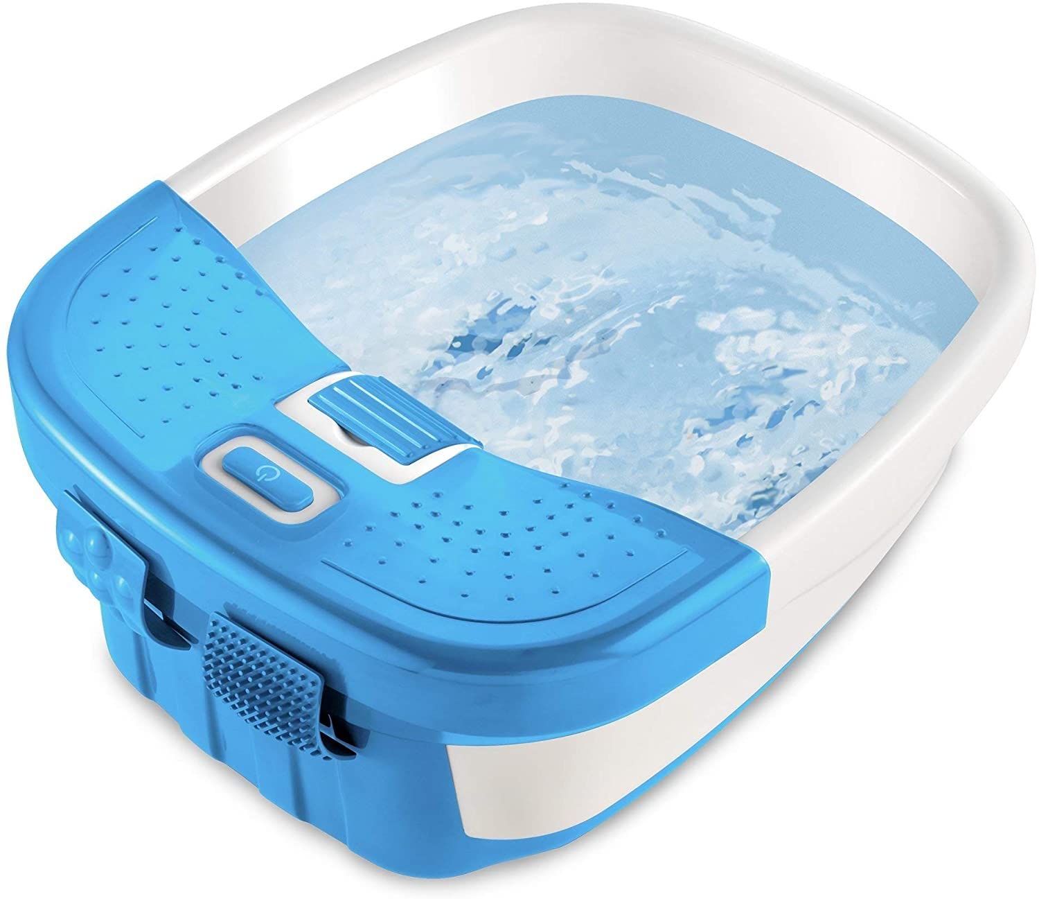 HoMedics Bubble Bliss Deluxe Foot Spa with Heat Massaging Arch, 3 Acupressure Attachments, Splash Guard, Raised Nodes Creates Bubbles, Improves Circulation, Soothe Tired Muscles customer photo 2