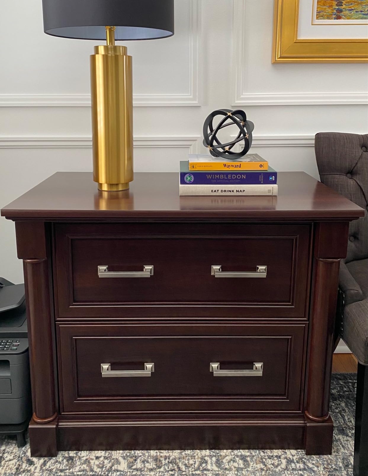 Sauder Palladia File Cabinet with 2 Drawers, Safety Mechanism, Lateral File Cabinet - Select Cherry Finish customer photo 2