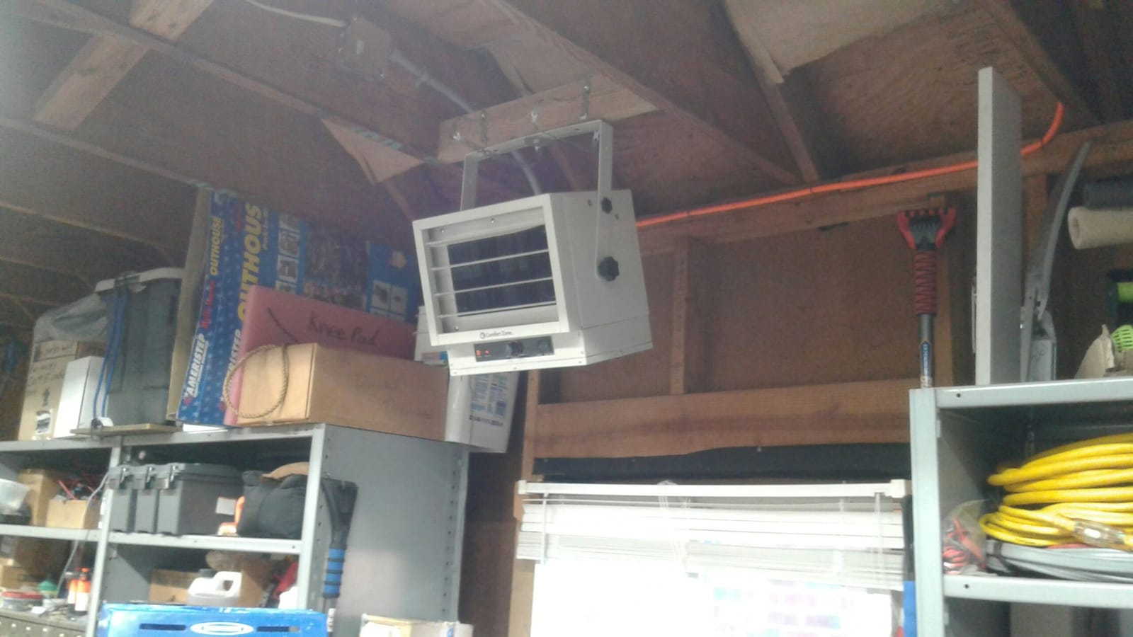 Comfort Zone 5000W Ceiling Mounted Garage Heater – 240V Electric Shop Heater with 3 Heat Settings, Overheat Protection, Indoor Use, ETL Listed, Grey customer photo 1