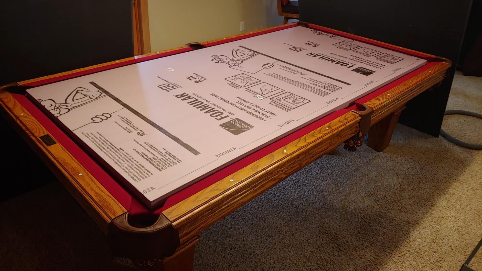 JOOLA Ping Pong Conversion Top with Net Set for Billiard and Pool Tables - Regulation Top Converts Billiards into Ping Pong Table - Includes Foam Padding for Protection - Steel Frame Option customer photo 1
