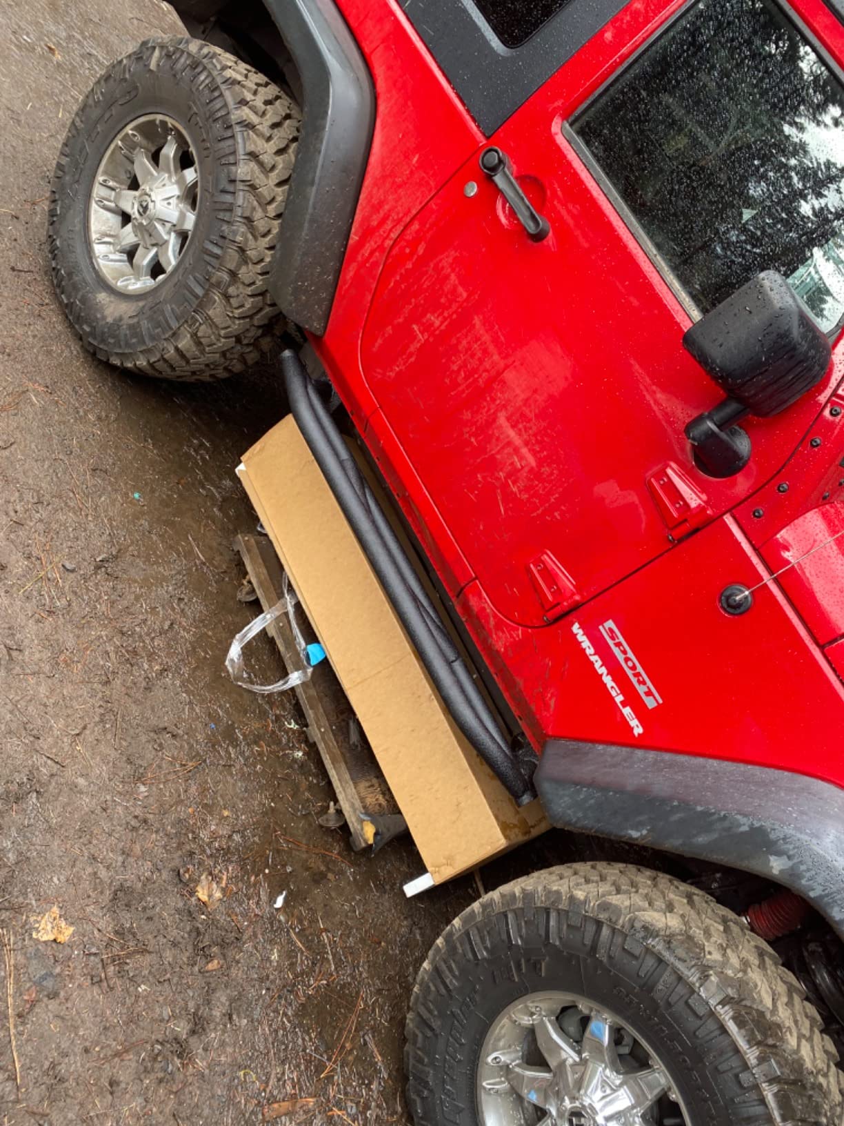 Barricade Off-Road Rock Sliders in Textured Black | Heavy-Duty Tubular Side Steps & Rock Rails | Compatible with 2007-2018 Jeep Wrangler JK 4-Door | Driver & Passenger Pair customer photo 2