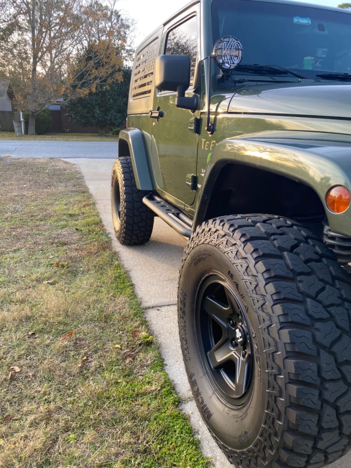 EAG Side Steps Armor Fit for 07-18 Wrangler JK 2 Door Rock Sliders Nerf Bars Running Board Rail Step customer photo 2