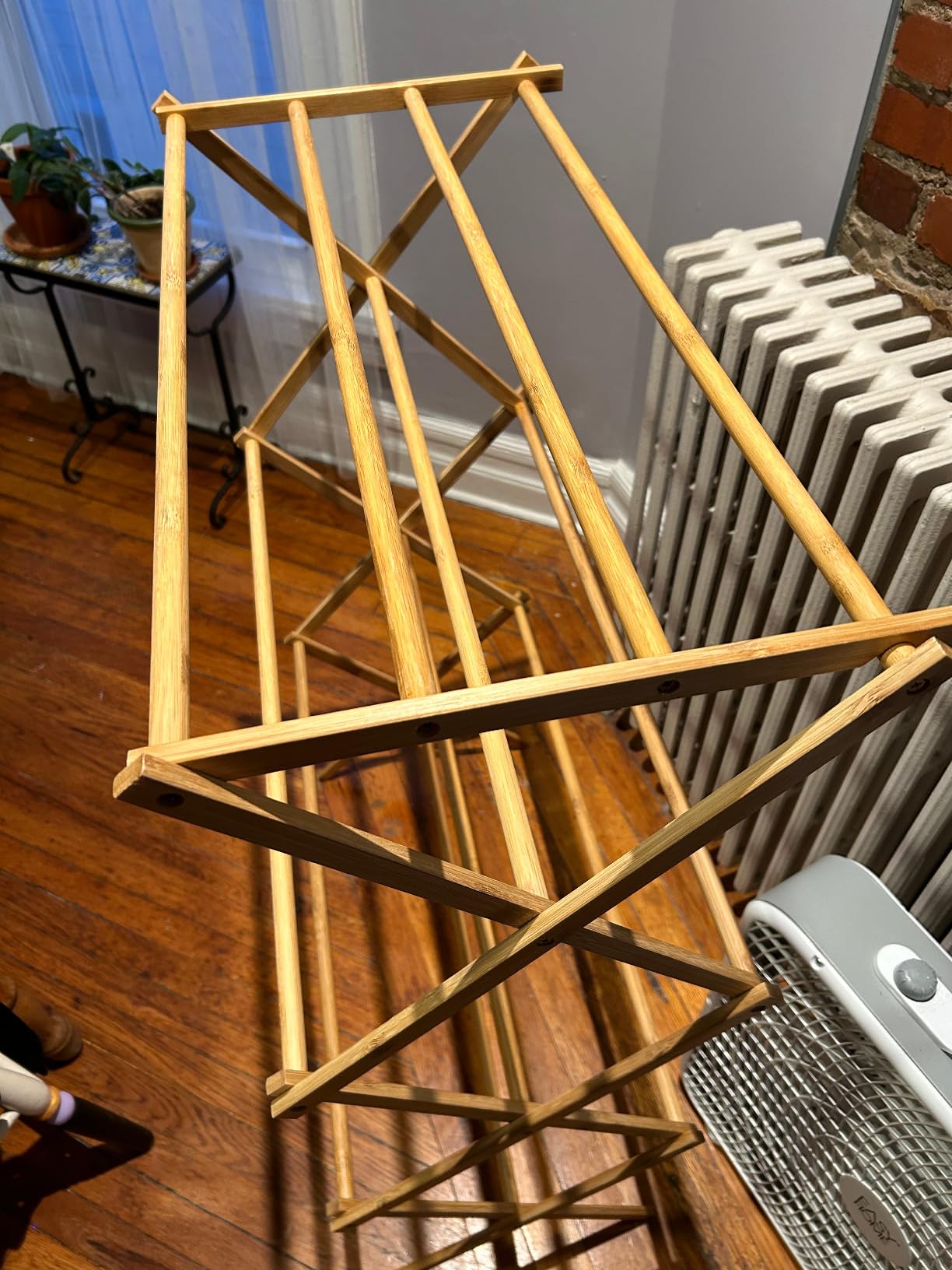 Home-it Wooden Clothes Drying Rack for Laundry - Collapsible Folding Bamboo Laundry Drying Rack for Drying Clothes - Heavy Duty Pre Assembled customer photo 2