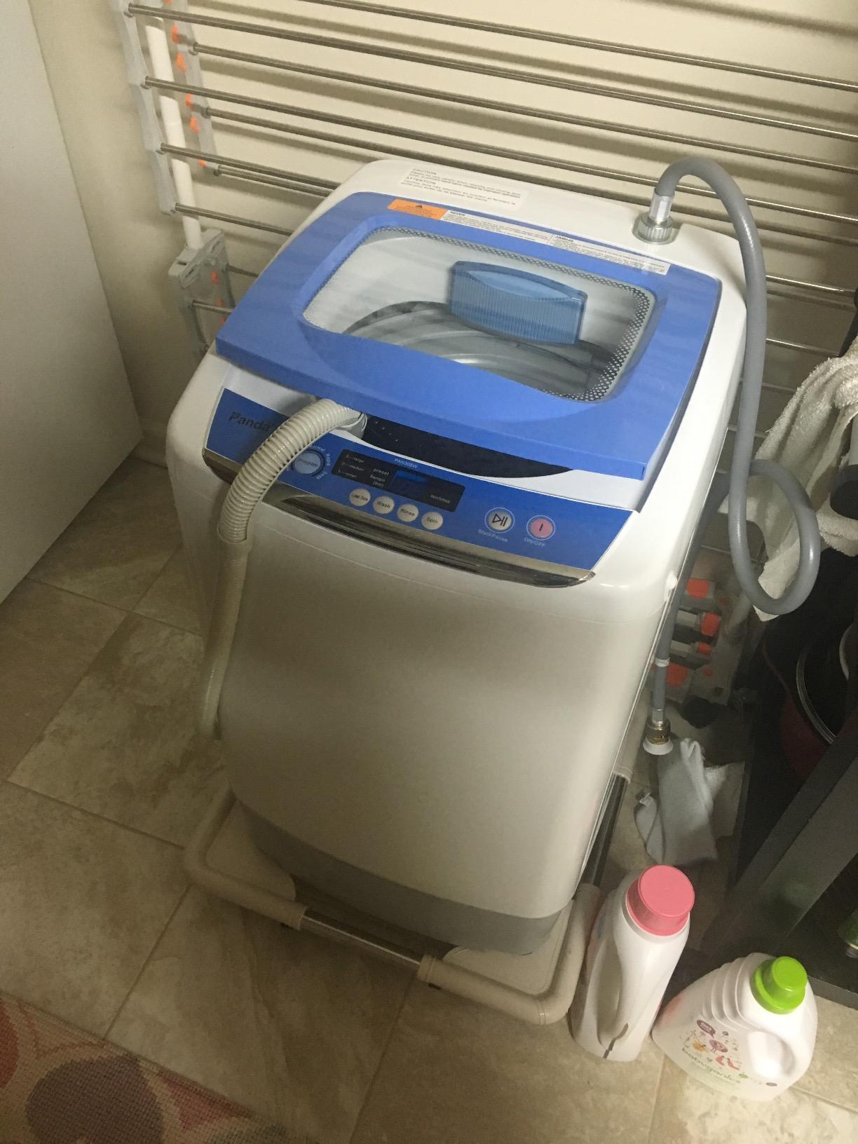 Panda Compact Portable Washing Machine 6.6lbs Capacity Stainless Steel Tub Fully Automatic Compact Washer for Homes & Apartments customer photo 1
