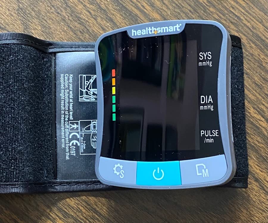 HealthSmart Digital Premium Wrist Blood Pressure Monitor with Cuff That Measures Pulse Heartbeat and High or Low BP, 120 Reading Memory Stores Up to 60 Readings for 2 Users customer photo 2