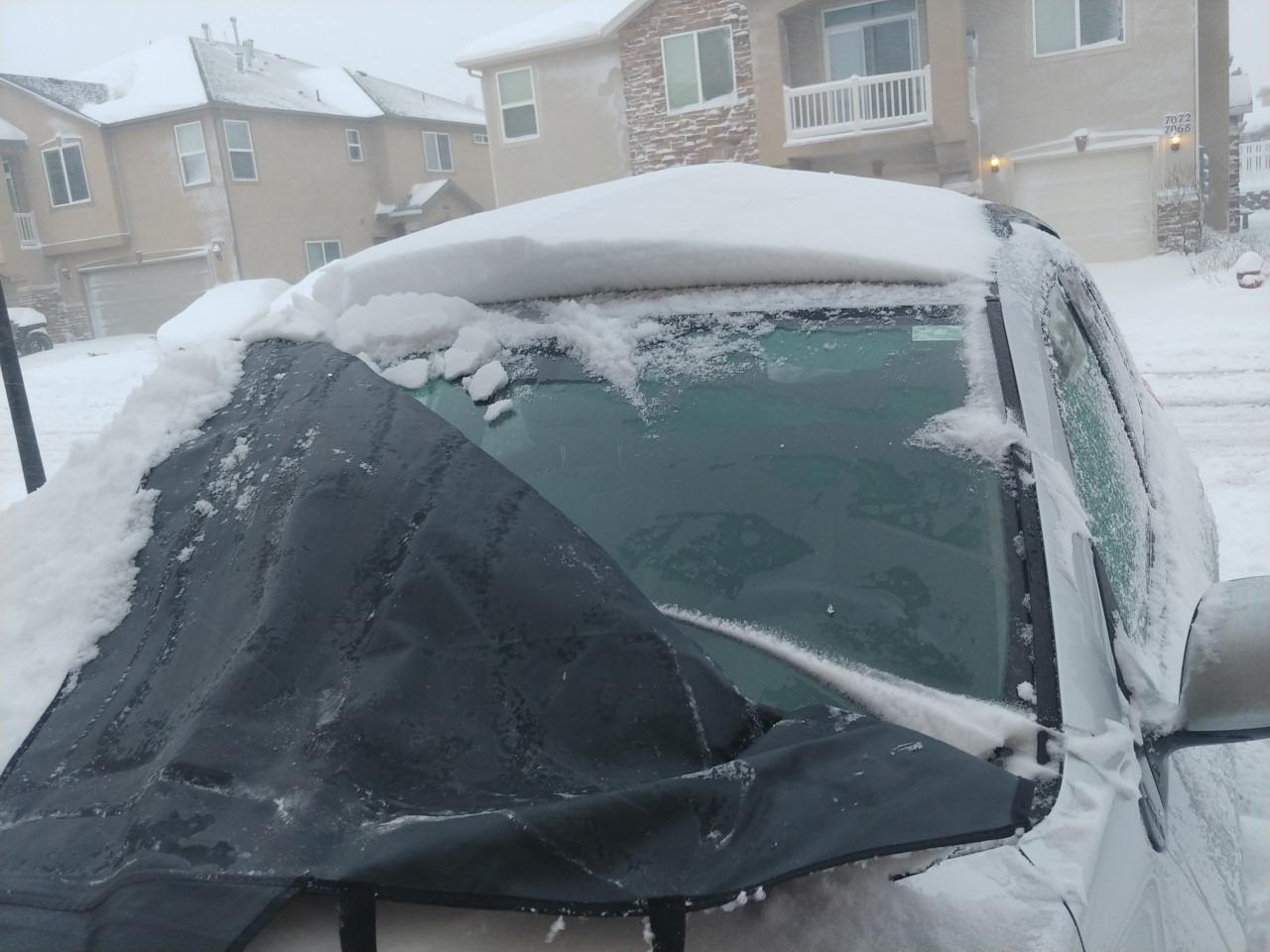 OxGord Windshield Snow Cover Ice Removal Wiper Visor Protector All Weather Winter Summer Auto Sun Shade for Cars Trucks Vans and SUVs Stop Scraping with a Brush or Shovel customer photo 2