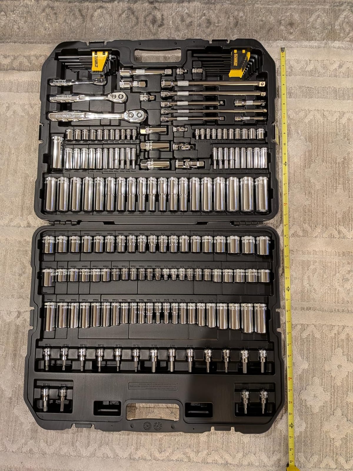 DEWALT 192 Pcs. Mechanics Tool Set, 1/2, 1/4, 3/8 Socket Set, SAE and Metric Socket Wrench Set, Hard Shell Tool Box (DWMT75049) customer photo 2