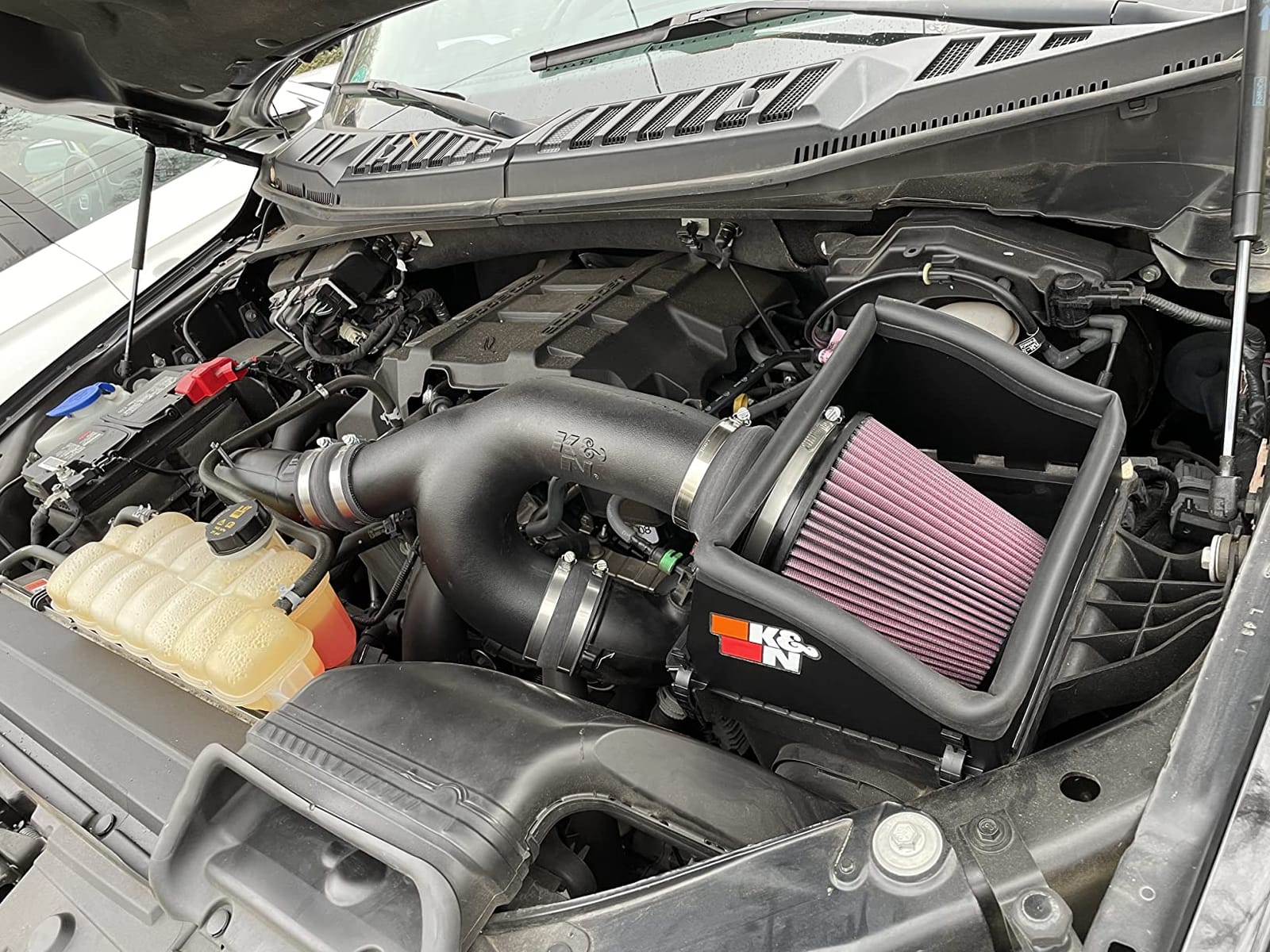 K&N Cold Air Intake System: High-Flow Air Filter, Increase Performance & Towing: Compatible with 2015-2026 FORD: F150 V6 2.7L, 63-2593 customer photo 2