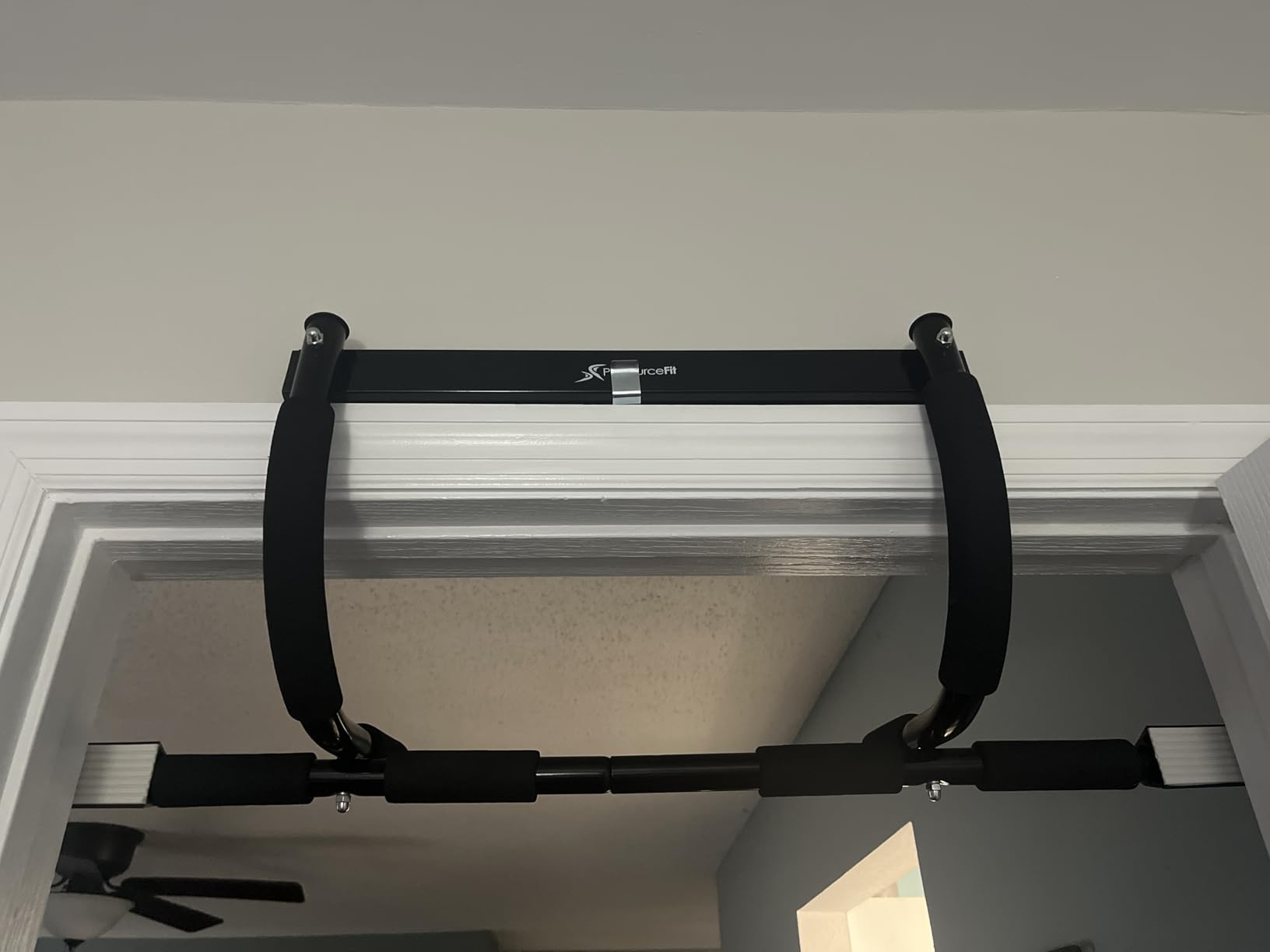 ProsourceFit Multi-Grip Lite Pull Up/Chin Up Bar, Heavy Duty Doorway Upper Body Workout Bar for Home Gyms 24”-32” customer photo 2