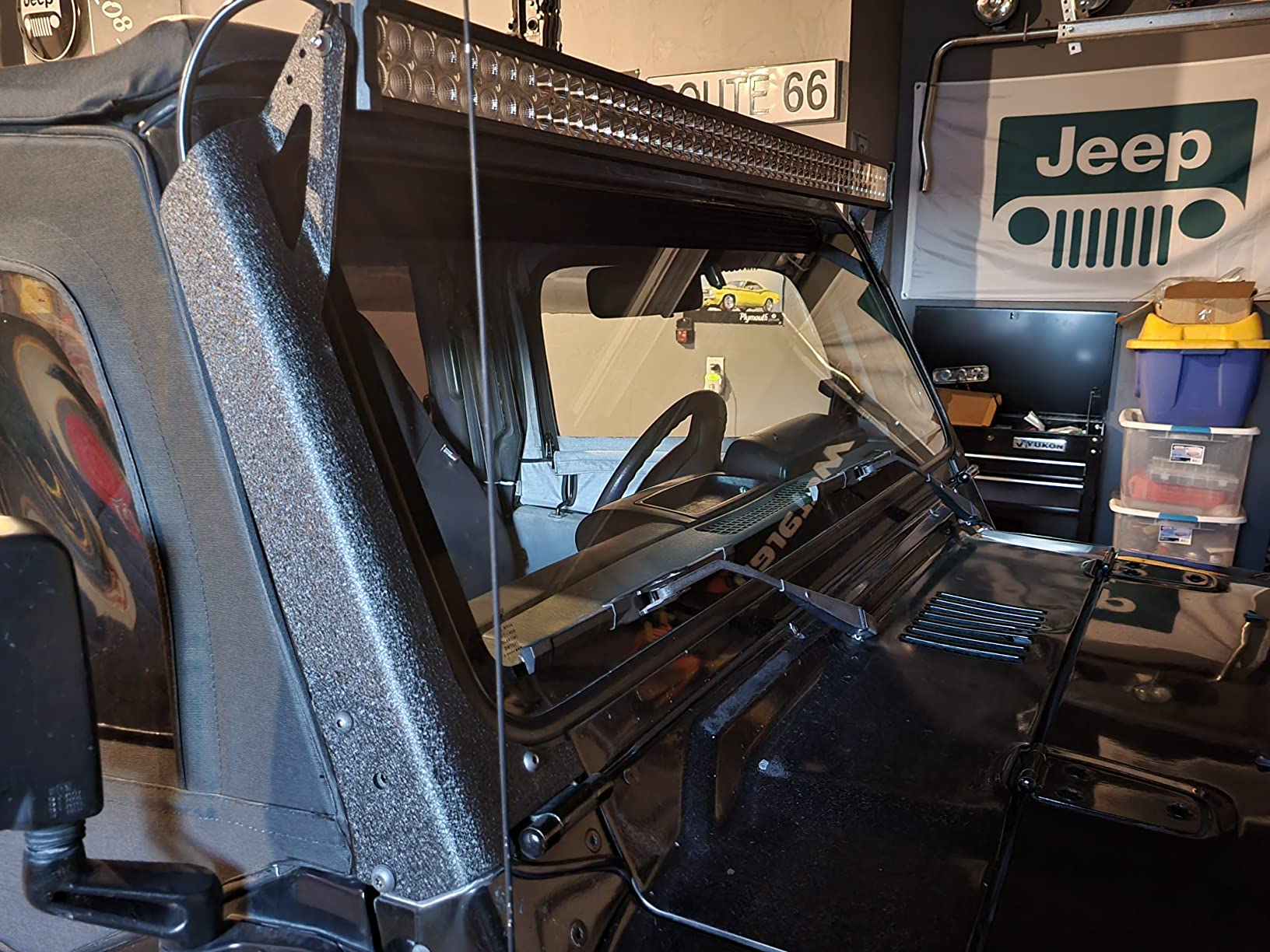 YITAMOTOR 52 Inch LED Light Bar + 2X 18W 4 Inch Spot Fog Light Pods+ Mounting Bracket with Wiring Harness for 07-18 Jeep Wrangler JK customer photo 1