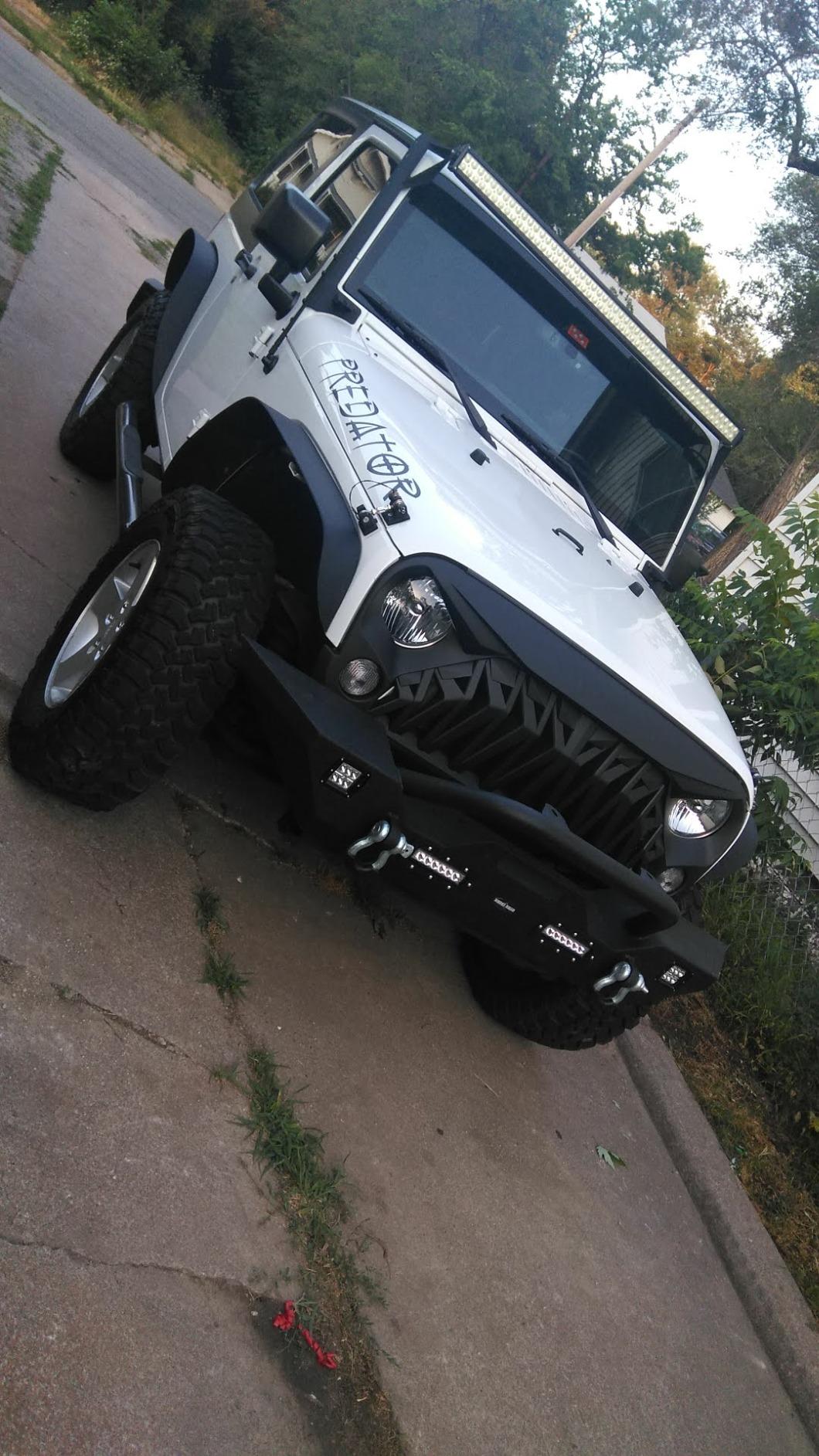 Hooke Road Wrangler JK Front Bumper w/Winch Plate & LED Lights for 2007-2018 Jeep Wrangler JK & Unlimited 2/4 Doors customer photo 2