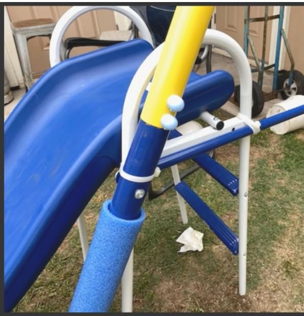 Sportspower My First Metal Swing Set with Slide, 4 Kids Max, Blue, Yellow customer photo 1