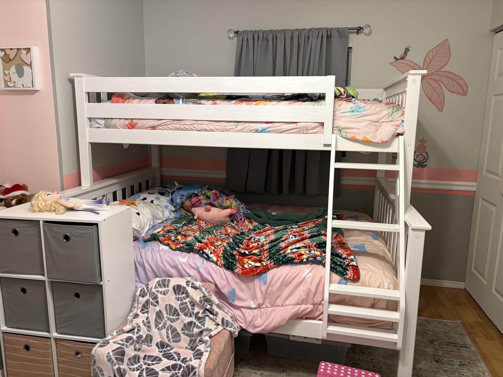 Max & Lily Twin Over Full Bunk Bed, White customer photo 1