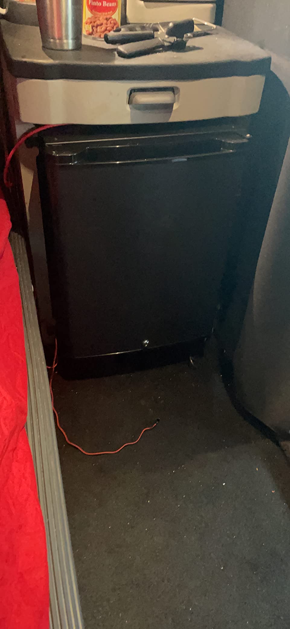SMETA 12 Volt Refrigerator 12v 1.2 cuft RV Mini Fridge with Lock Truck Refrigerator DC 12V|110V Compact Small Fridge for Wheeler Trucker Drivers, Camper, Boat, Marine customer photo 1