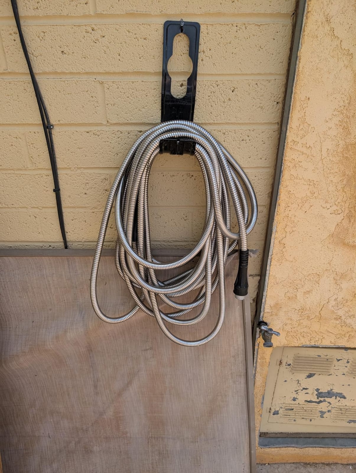 BIONIC STEEL 50 Ft Metal Garden Hose with Sprayer Nozzle | Non Kinking Design, Stainless Steel Heavy Duty Water Hose 50Ft x 5/8 in. Flexible & NON Expandable for Water Flow, 500 PSI customer photo 1