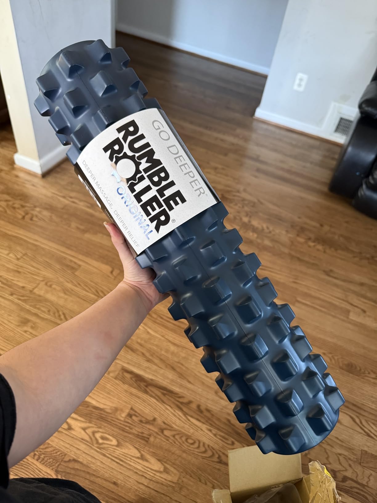 RumbleRoller Original Foam Roller Deep Tissue Massage Roller for Muscle Recovery (Midsize 22-Inch) customer photo 2