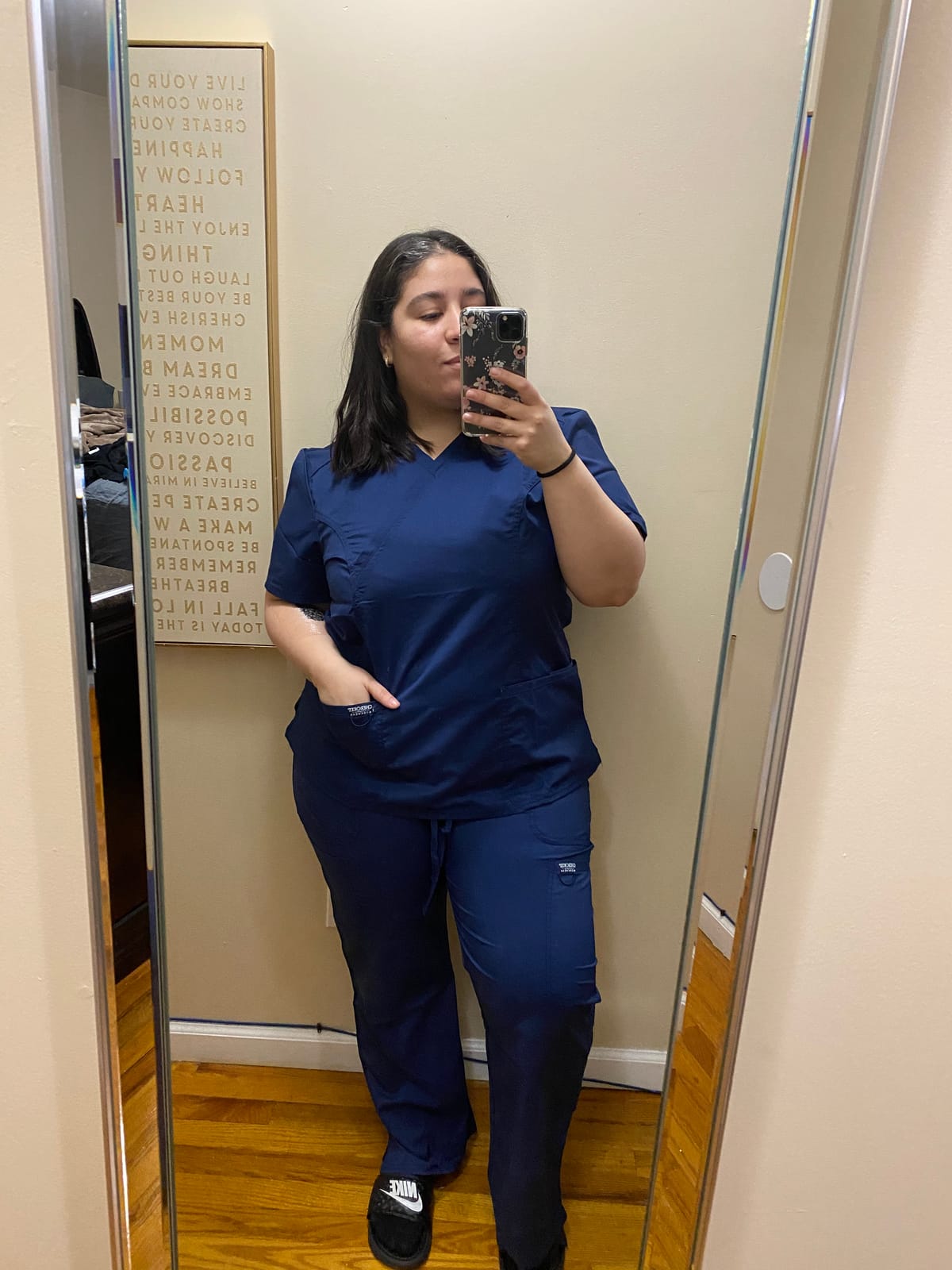 Cherokee WW Revolution Scrub Tops Women Mock Wrap 2 Pockets Nurse Shirt customer photo 1