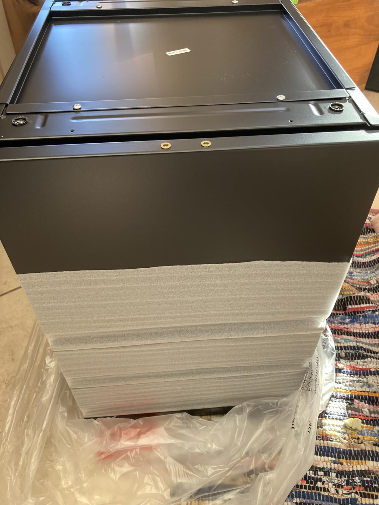 DEVAISE 3 Drawer Mobile File Cabinet with Lock, Under Desk Metal Filing Cabinet for Home Office/Legal/Letter/A4 File, Fully Assembled Except Wheels, White customer photo 2