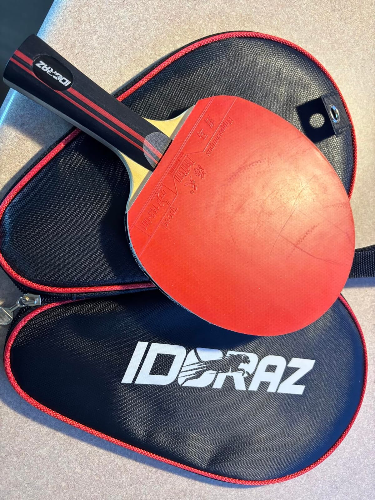 Professional Ping Pong Paddle with ITTF Rubber and Carrying Case customer photo 2
