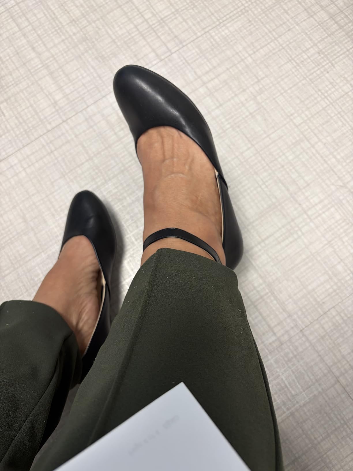 DREAM PAIRS Women's Dress Flats Ballet Low Wedge customer photo 1