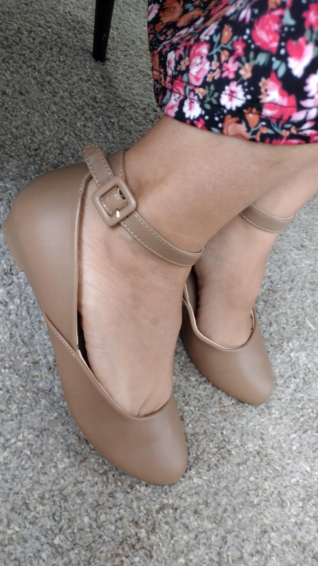 DREAM PAIRS Women's Dress Flats Ballet Low Wedge customer photo 2