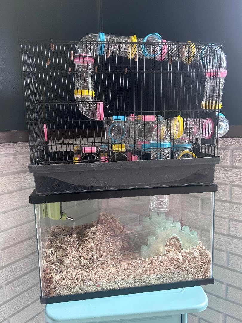 Super Large Hamster DIY 20‘’x12''x15'' Cage Habitat with Complete Tunnel Module (Blue) customer photo 2