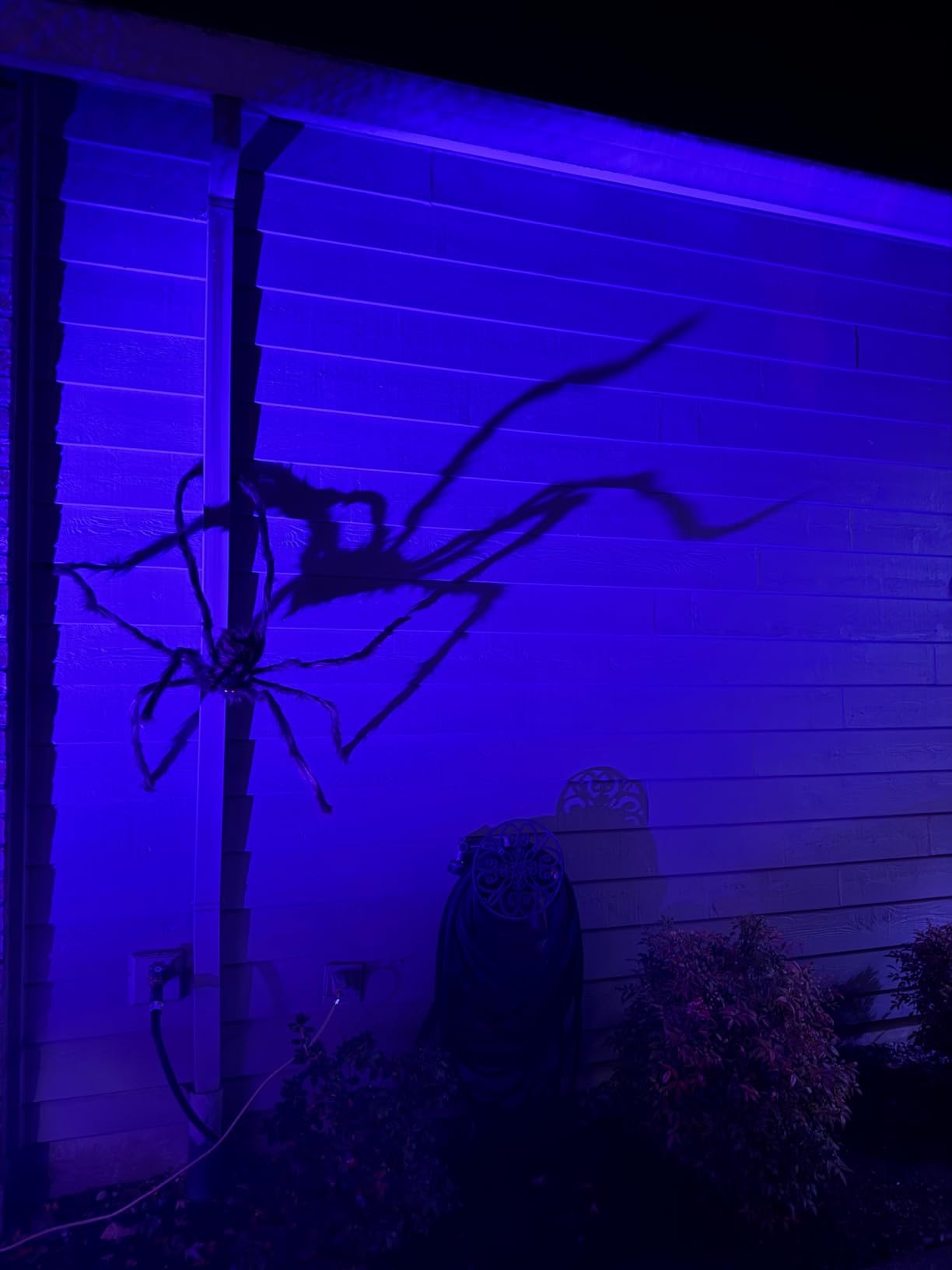 JOYIN Halloween Outdoor Decorations Giant Spider, 5 Ft Large Spider for Yard Lawn Garden Patio Scary Halloween Outside Decor, Indoor Haunted House Prop and Home Party Decor, Black customer photo 2